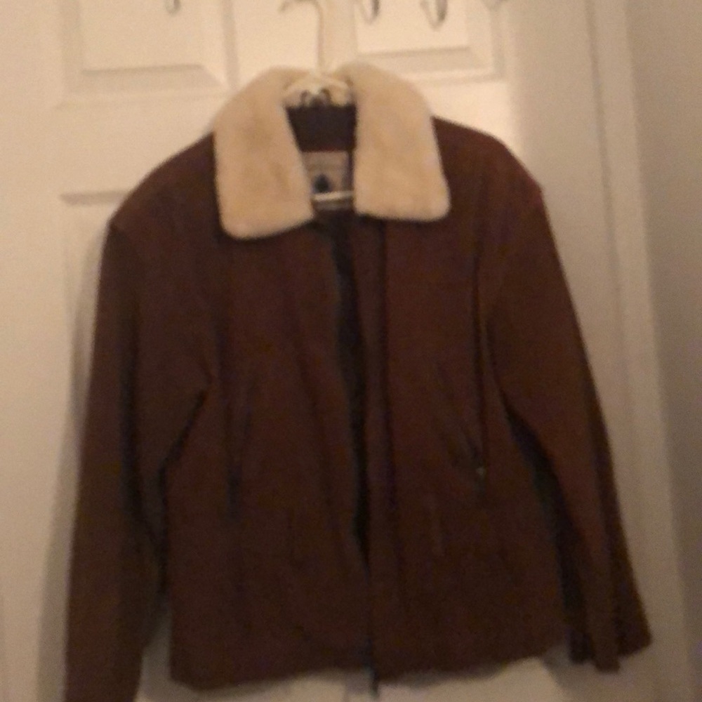 A leather northwest coat